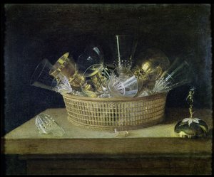 Naturaleza muerta con una cesta de vasos, 1644